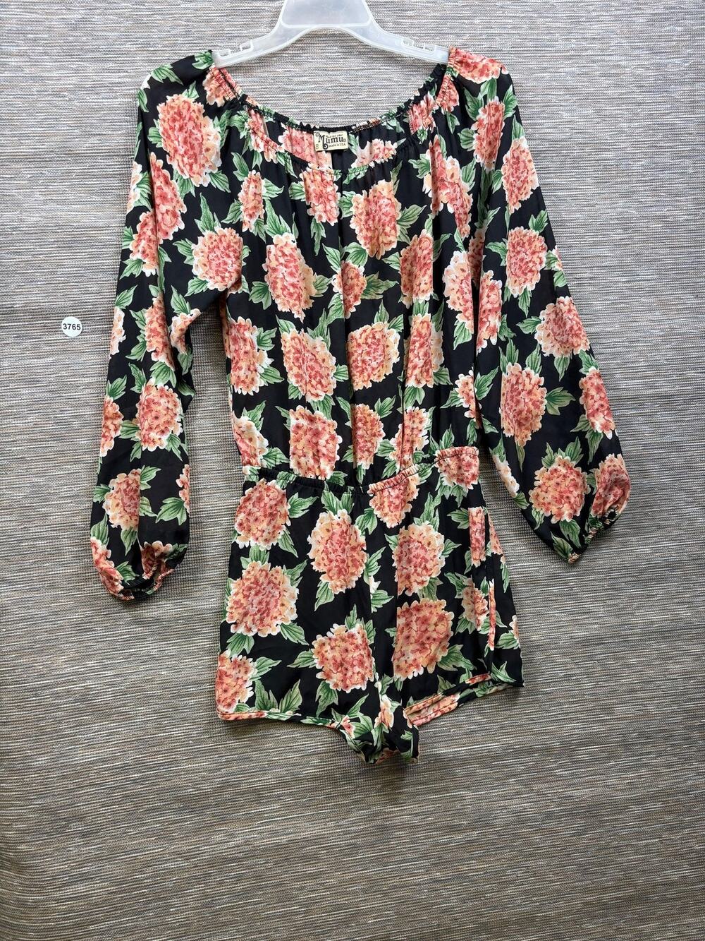 Show Me Your Mumu Romper Womens M Multicolor Floral Off Shoulder Long Sleeve USA